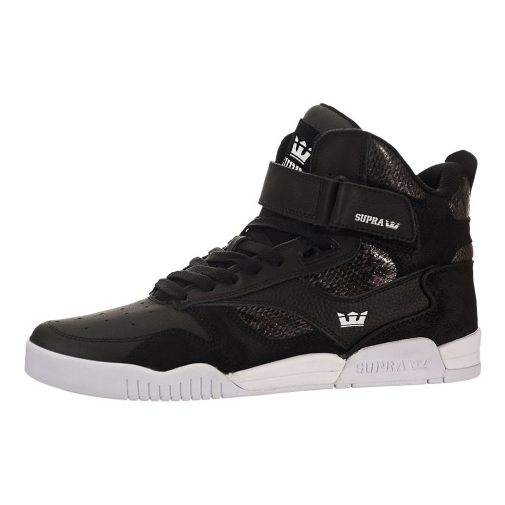 Baskets Montantes Supra Bleeker Noir Black/Snake-White Femme | OOO-48679926